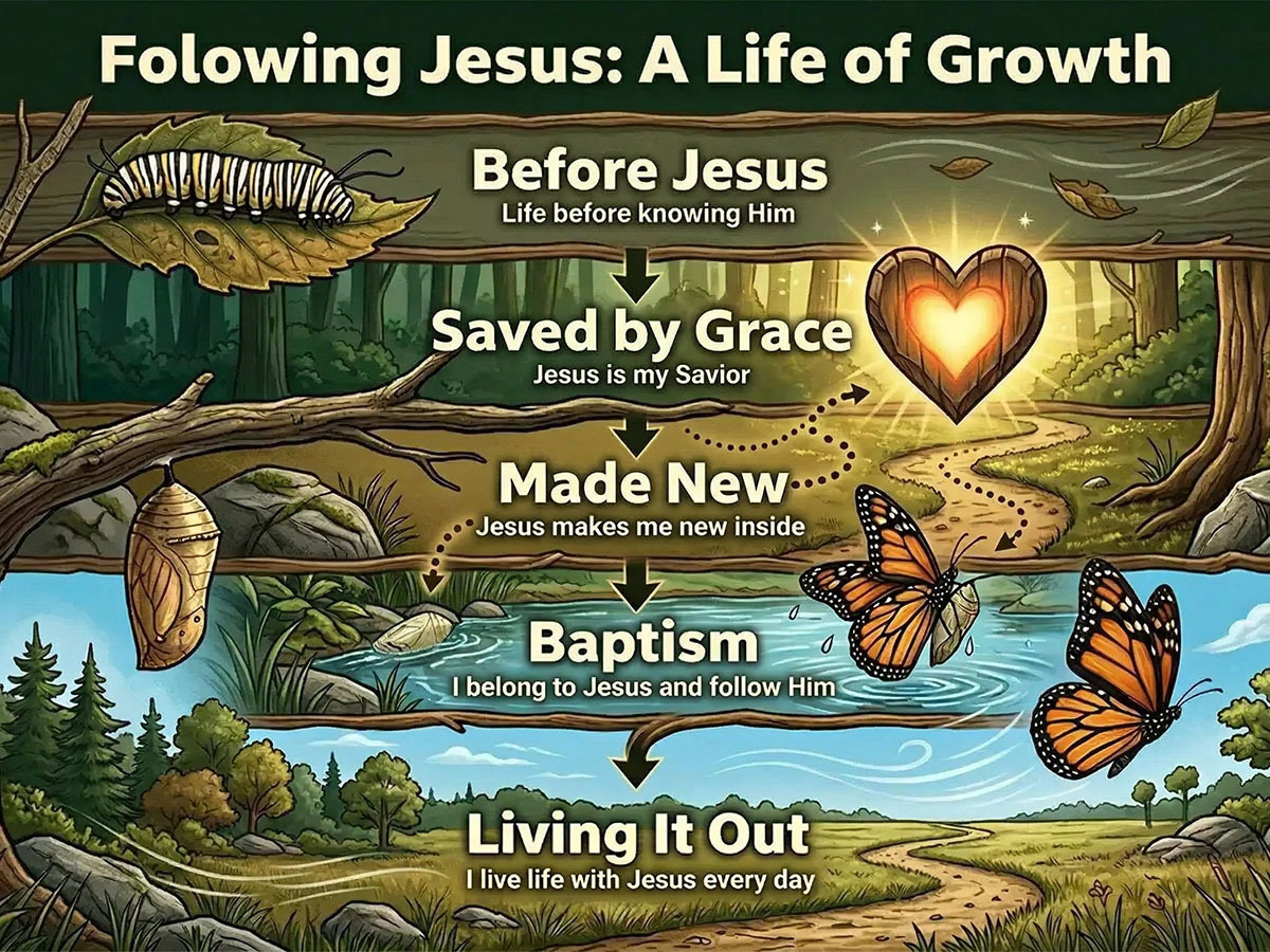 From caterpillar to butterfly - become a new person in Jesus christ